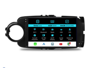 Navigation til Toyota Yaris (2011-2018), 9 tommer, 4 GB RAM, 64 GB lager, Carplay