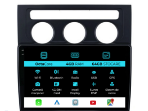 Navigation til Volkswagen Touran, (2003-2010), 10 Tommer, 4Gb RAM, 64Gb Lager, Carplay