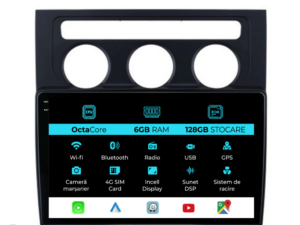 Navigation til Volkswagen Touran, (2003-2010), 10 Tommer, 6Gb RAM, 128Gb Lagerplads, Carplay