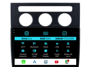 Navigation til Volkswagen Touran, (2003-2010), 10 Tommer, 8GB RAM, 256GB Lager, Carplay