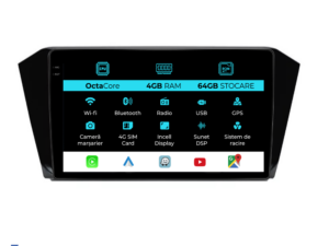 Navigation til Volkswagen Passat B8 (2015 - 2022), 10 tommer, 4 GB RAM, 64 GB lager, Carplay