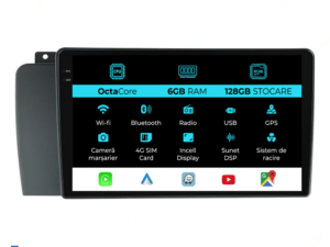 Navigation til Volvo S60, 2004-2010, 9 tommer, 6GB RAM, 128GB lager, Carplay