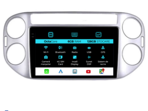 Navigation til Volkswagen Tiguan, (2006-2016), 9 tommer, 6Gb RAM, 128Gb lager, Carplay