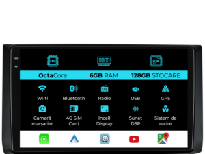 Navigation til Chevrolet Aveo, 2002-2011, 9 Tommer, 6Gb RAM, 128Gb Lager, Carplay