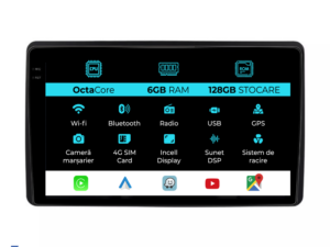 Navigation til Dacia Duster, 2018 - 2022, 10 tommer, 6 GB RAM, 128 GB lager, Carplay.