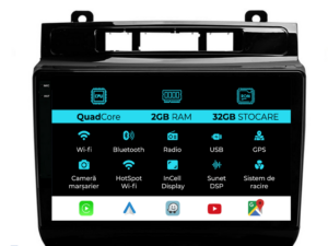 Navigation til Volkswagen Touareg, (2010-2018), 9 tommer, 2Gb RAM, 32Gb lager, Carplay