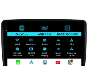 Navigation til Audi TT, 2006-2014, 9 Tommer, 4Gb RAM, 64Gb Lager, Carplay