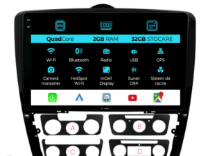 Navigation til Skoda Octavia 2 (2004-2013), 10 tommer, 2Gb RAM, 32Gb lager, Carplay