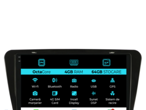Navigation til Skoda, Octavia 3 (2013-2018), 10 Tommer, 4Gb RAM, 64Gb Lager, Carplay
