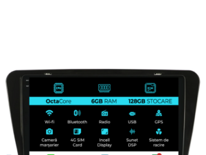 Navigation til Skoda, Octavia 3 (2013-2018), 10 tommer, 6Gb RAM, 128Gb lager, Carplay