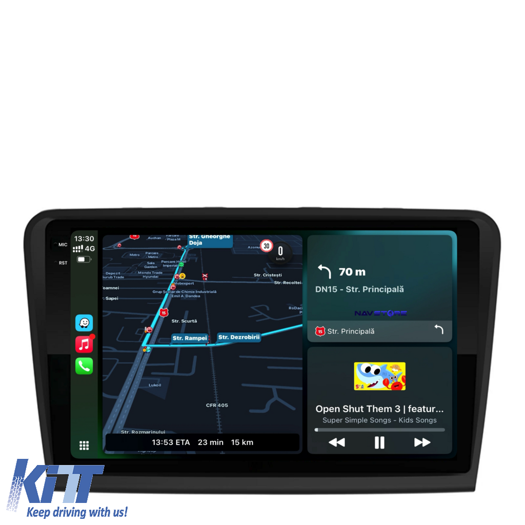 Navigation til Skoda Superb 2 (2008-2015), 10 tommer, 4 GB RAM, 64 GB lager, Carplay - Billede 2
