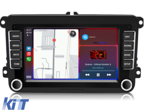 Navigation til Volkswagen, 7 tommer, 2Gb RAM, 64Gb lagerplads, Apple Carplay Android Auto