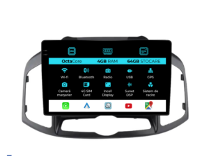 Navigation til Chevrolet Captiva, 2011-2016, Incell 10 Tommer, 4Gb RAM, 64Gb Lager, Carplay