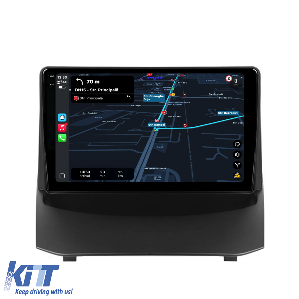Navigation til Ford Fiesta, (2009-2017), 9 tommer, 4 GB RAM, 64 GB lager, Carplay - Billede 3