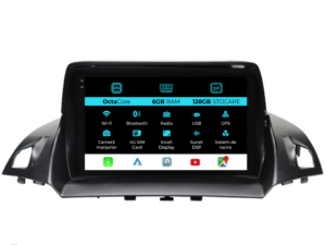 Navigation til Ford Kuga, (2013-2017), 9 tommer, 6 GB RAM, 128 GB lager, Carplay