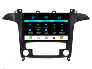 Navigation til Ford S-Max, 2006 - 2015, 9 tommer, 2Gb RAM, 32Gb lager, Carplay, automatisk klimaanlæg