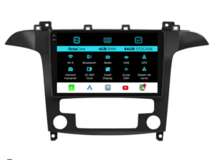 Navigation til Ford S-Max, 2006 - 2015, 9 Tommer, 4Gb RAM, 64Gb Lagerplads, Carplay, Klimakontrol