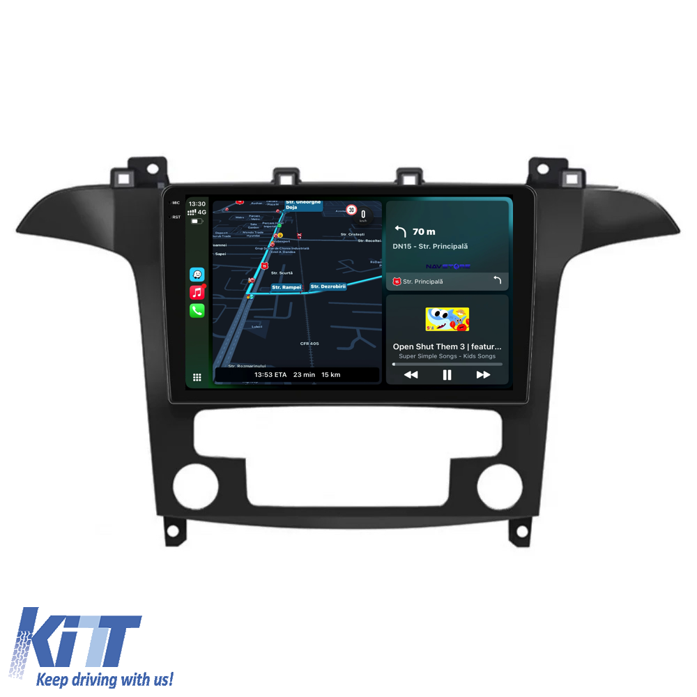 Navigation til Ford S-Max, (2006 - 2015), 9 tommer, 8GB RAM, 256GB lager, Carplay, automatisk klimaanlæg - Billede 2