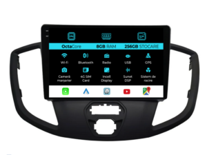Navigation til Ford Transit, 2012-2018, 9 tommer, 8 GB RAM, 256 GB lager, Carplay