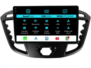 Navigation til Ford Transit, 2012-2018, 9 tommer, 2Gb RAM, 32Gb lager, Carplay