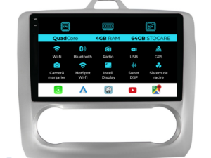 Navigation til Ford Focus, 2004-2012, QuadCore, 9 Tommer, 4Gb RAM, 64Gb Lager, Carplay, Automatisk Klimakontrol