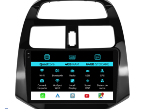 Navigation til Chevrolet Spark, 2009-2015, QuadCore, 9 Tommer, 4Gb RAM, 64Gb Lager, Carplay