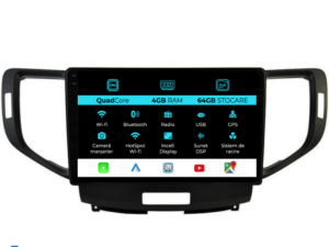 Navigation til Honda Accord, 2008-2012, QuadCore, 9 tommer, 4 GB RAM, 64 GB lager, Carplay