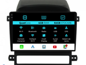 Navigation til Chevrolet Captiva, 2006-2011, QuadCore, 9 Tommer, 4Gb RAM, 64Gb Lagerplads, Carplay