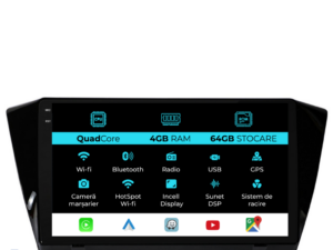Navigation til Skoda Superb 3 (2015-2019), QuadCore, 10 tommer, 4Gb RAM, 64Gb lager, Carplay