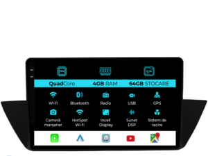 Navigation til BMW X1 E84 (2009-2015), QuadCore, 10 Tommer, 4Gb RAM, 64Gb Lager, Carplay