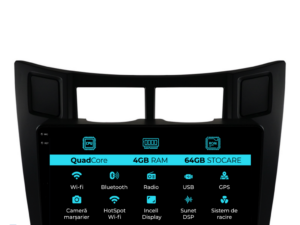Navigation til Toyota Yaris, (2005-2011), QuadCore, 9 tommer, 4Gb RAM, 64Gb lager, Carplay
