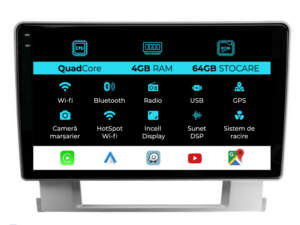 Navigation til Opel Astra J (2010-2015), QuadCore, 9 tommer, 4 GB RAM, 64 GB lager, Carplay