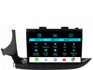 Navigation til Opel Mokka, 2016-2024, 9 tommer, 4 GB RAM, 64 GB lager, Carplay