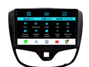 Navigation til Opel Karl, 2015-2019, QuadCore, 9 tommer, 4GB RAM, 64GB lager, Carplay