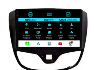 Navigation til Opel, Karl (2015-2019), 9 tommer, 6 GB RAM, 128 GB lager, Carplay.