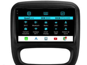 Navigation til Opel Vivaro, Renault Trafic, Fiat Talento (2014 - 2018), 9 tommer, 2Gb RAM, 32Gb lager, Carplay