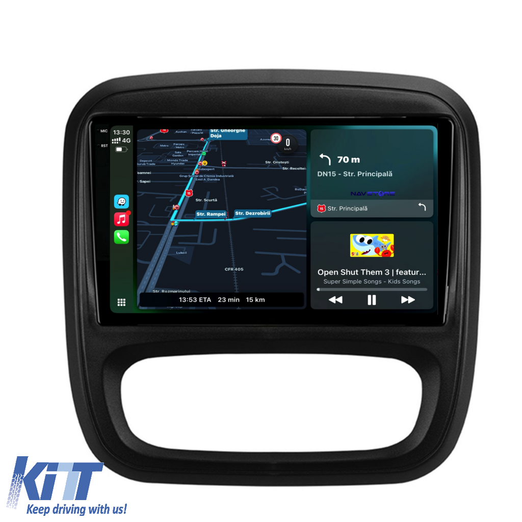 Navigation til Opel Vivaro, Renault Trafic, Fiat Talento (2014 - 2018), QuadCore, 9 tommer, 4Gb RAM, 64Gb lager, Carplay. - Billede 2