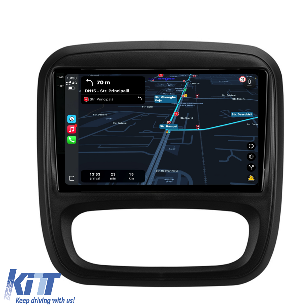 Navigation til Opel Vivaro, Renault Trafic, Fiat Talento (2014 - 2018), QuadCore, 9 tommer, 4Gb RAM, 64Gb lager, Carplay. - Billede 3
