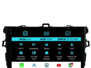 Navigation til Toyota Corolla, (2006-2013), 9 tommer, 8Gb RAM, 256Gb lager, Carplay