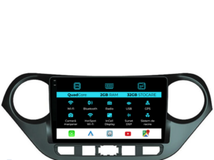Navigation til Hyundai I10, 2013-2017, 9 tommer, 2 GB RAM, 32 GB lager, Carplay