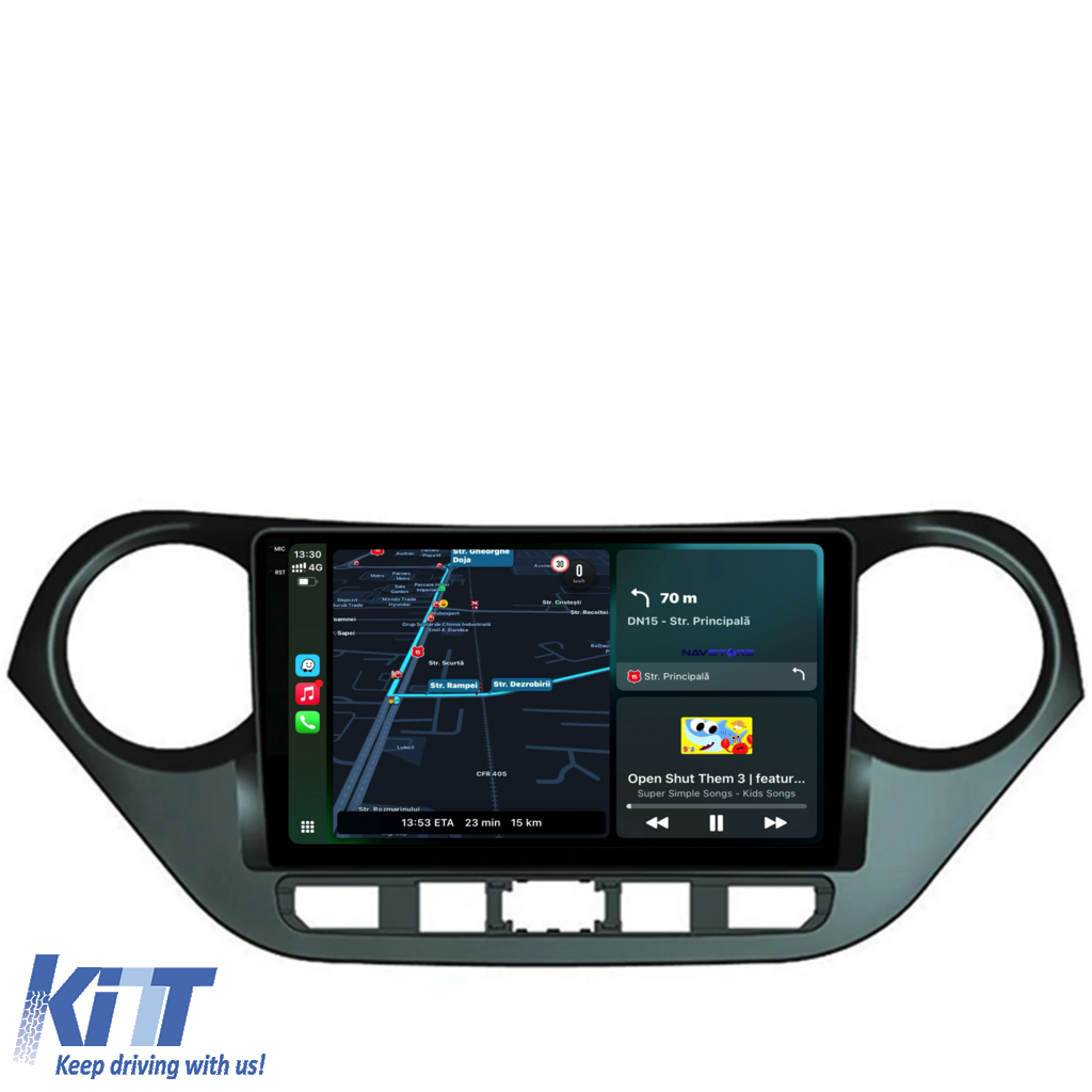Navigation til Hyundai I10, 2013-2017, QuadCore, 9 Tommer, 4Gb RAM, 64Gb Lager, Carplay - Billede 2