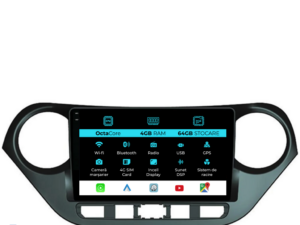 Navigation til Hyundai I10, (2013-2017), 9 tommer, 4Gb RAM, 64Gb lager, Carplay