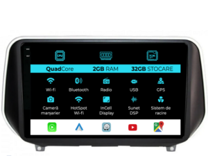 Navigation til Hyundai SantaFe (2018-2024), 9 tommer, 2Gb RAM, 32Gb lager, Carplay