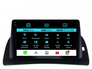 Navigation til Renault Kangoo, (2015-2020), 9 tommer, 6GB RAM, 128GB lager, Carplay