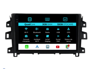 Navigation til Nissan Navara, 2015-2022, 10 tommer, 2 GB RAM, 32 GB lager, Carplay