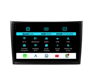Navigation til Volvo XC90, (2002-2014), QuadCore, 10 tommer, 4Gb RAM, 64Gb lager, Carplay