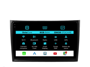 Navigation til Volvo XC90, (2002-2014), 10 Tommer, 8Gb RAM, 256Gb Lagerplads, Carplay
