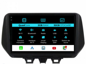 Navigation til Hyundai Tucson, 2018-2020, 9 tommer, 2Gb RAM, 32Gb lager, Carplay.