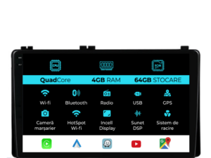 Navigation til Toyota Auris, Corolla (2015-2019), QuadCore, 9 tommer, 4Gb RAM, 64Gb lager, Carplay