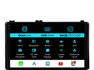 Navigation til Toyota Auris, Corolla (2015-2019), 9 tommer, 4Gb RAM, 64Gb lager, Carplay